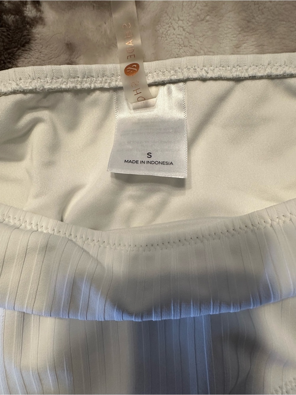 Shade & Shore White Ribbed One-Shoulder Bikini Set - Picture 4 of 4